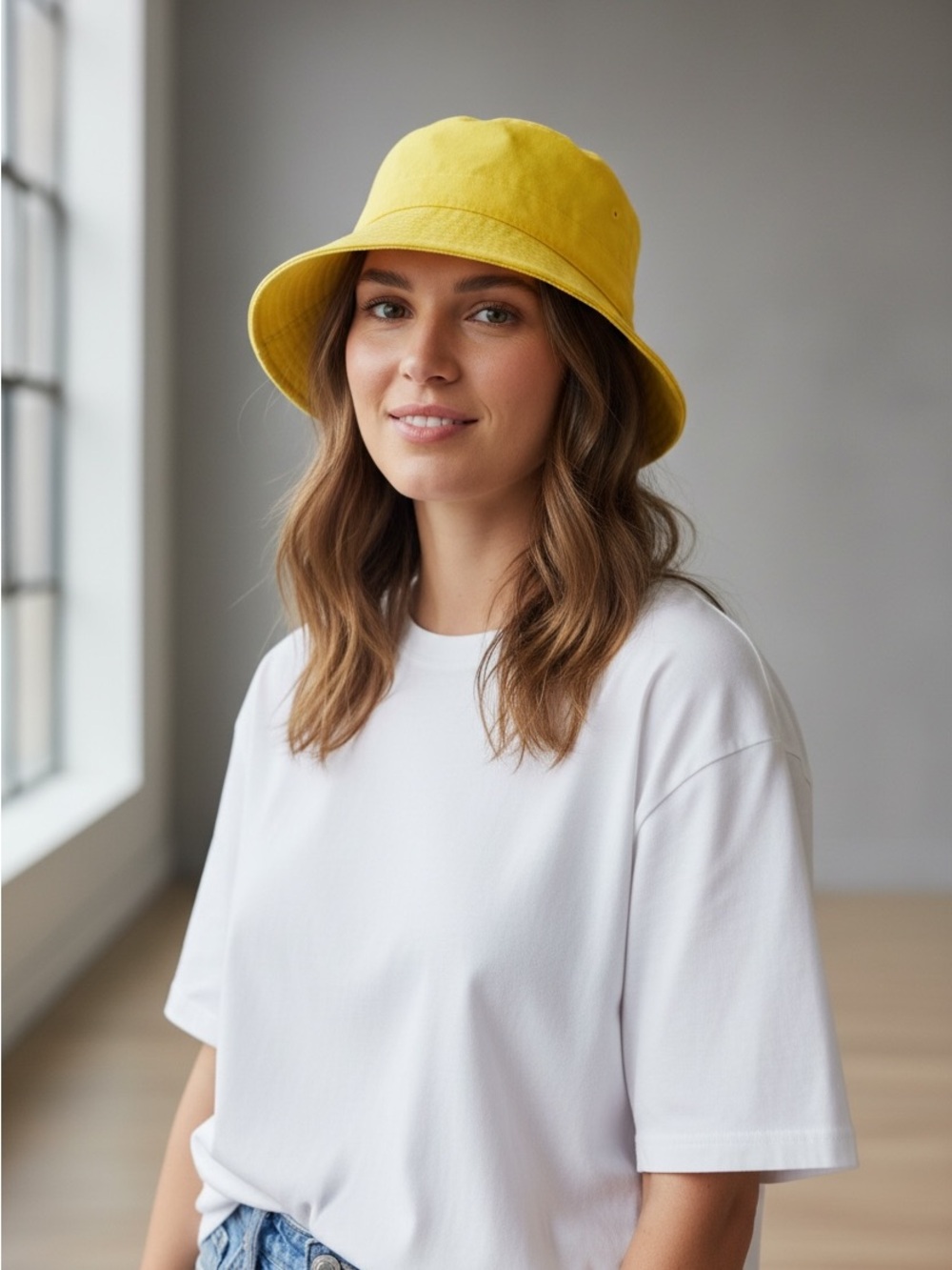 Zara Yellow Bucket Hat size small
